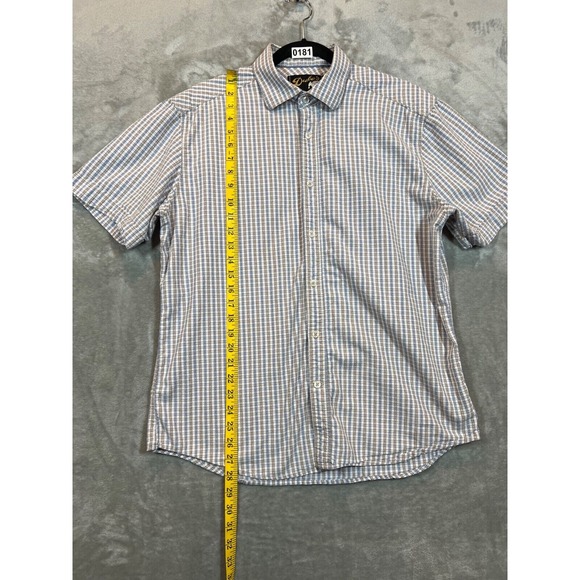 Dukes Plaid Short Sleeve Button Front Shirt Mens Large Western‎ Cowboy - Picture 4 of 10
